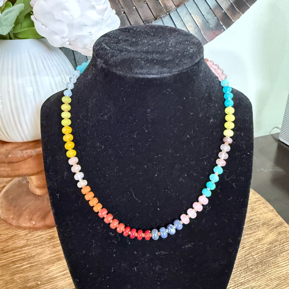 Set of 5 beaded necklaces Perfect for Summer or College events– never worn